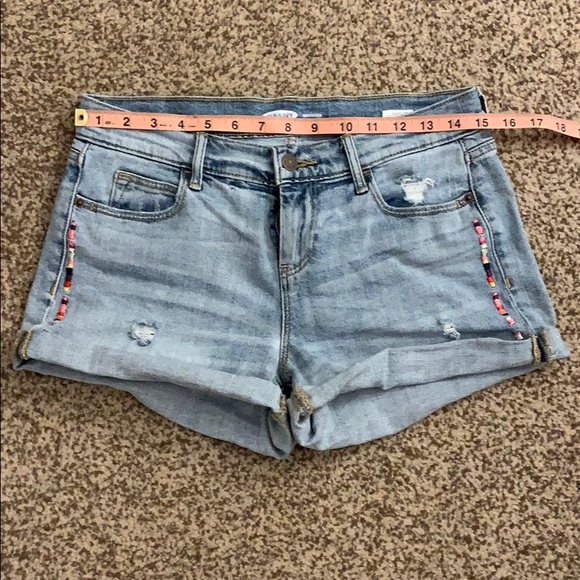 Old Navy Embroidered Faded Jean Denim Shorts - Picture 5 of 9